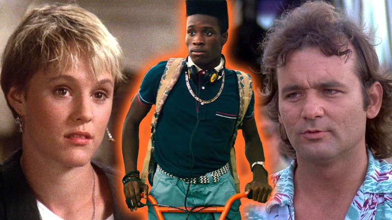 A collage of Watts (Mary Stuart Masterson) in Some Kind of Wonderful, Malcolm Adekanbi (Shameik Moore) in Dope (2015), and Tripper Harrison (Bill Murray) in Meatballs