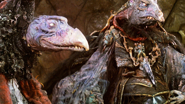 Two happy skeksis in The Dark Crystal