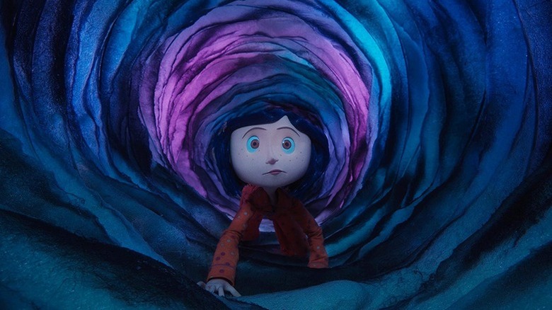 Coraline crawling to The Other World in Coraline
