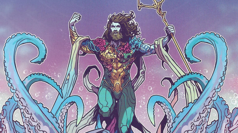 Aquaman rises above tentacles