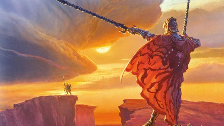 Duelists face off on the Shattered Plain in The Way of Kings