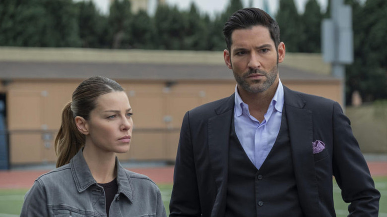 Tom Ellis as Lucifer, investigating