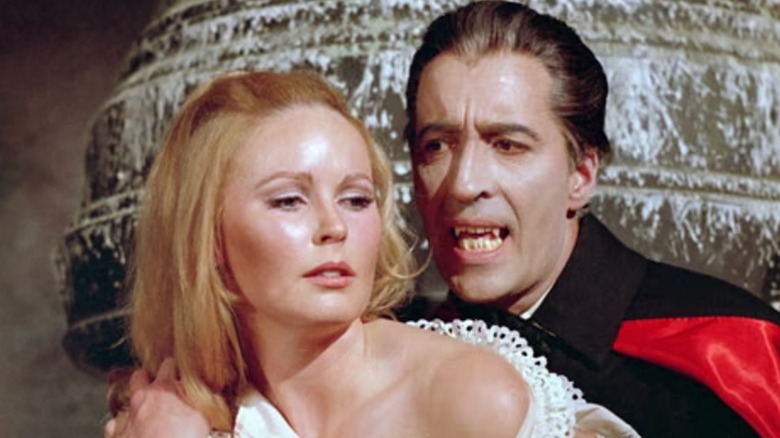 Dracula (Christopher Lee) bares his fangs in Dracula (1958)