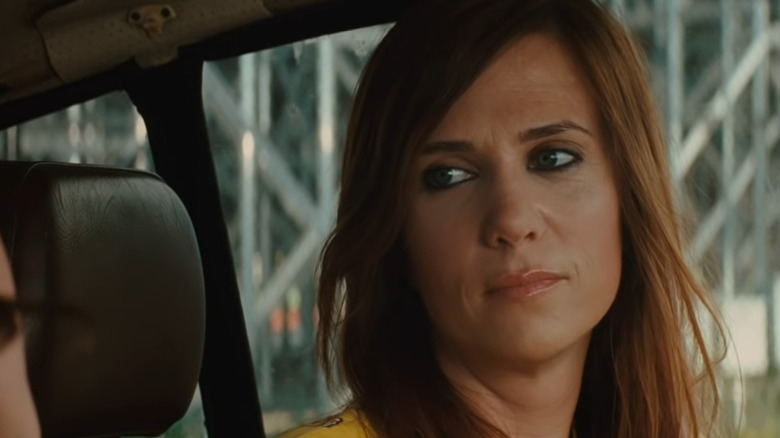 Kristen Wiig sitting in car in Whip It