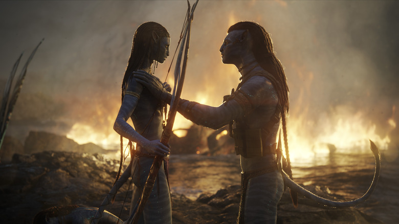 Neytiri and Jake Sully in Avatar: The Way of Water