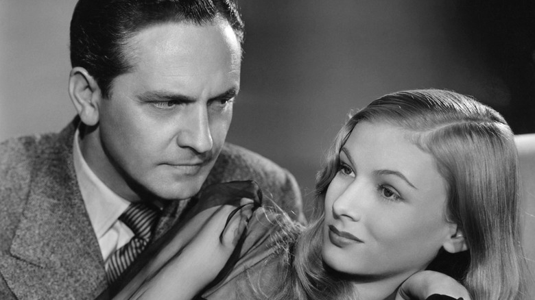 Fredric March as Wooley and Veronica Lake as Jennifer in I Married a Witch