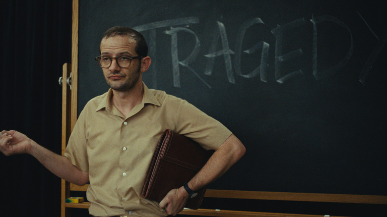 Doug teaches his class about tragedy in The Musical