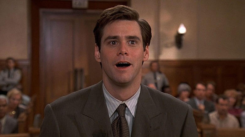 Jim Carrey as Fletcher Reede, speaking in court in Liar Liar.