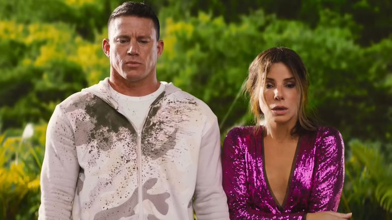 Channing Tatum and Sandra Bullock as Alan Caprison and Loretta Sage