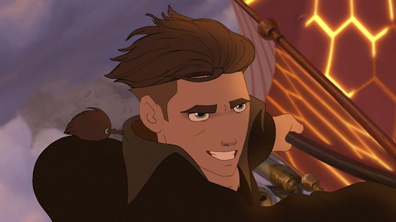 Jim Hawkins, flying a glider in Treasure Planet