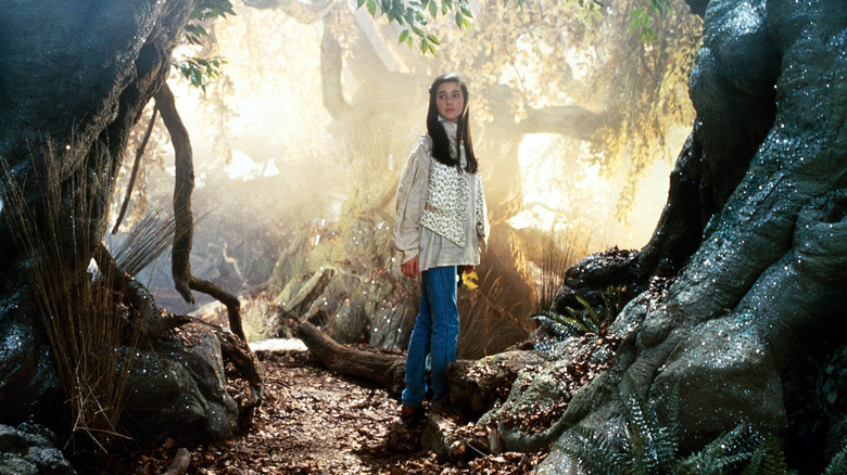 Sarah (Jennifer Connolly) in forest in Labyrinth