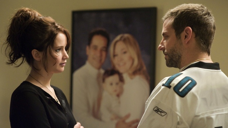 Tiffany and Pat looking at each other in Silver Linings Playbook