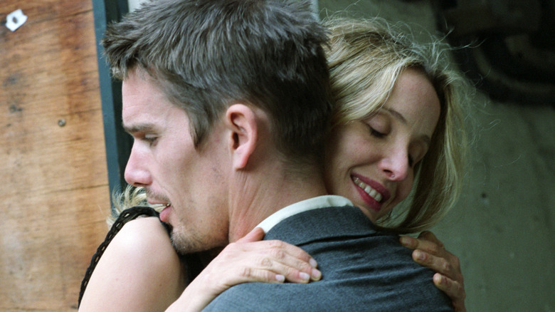 Ethan Hawke as Jesse and Julie Delpy as Céline in Before Sunset