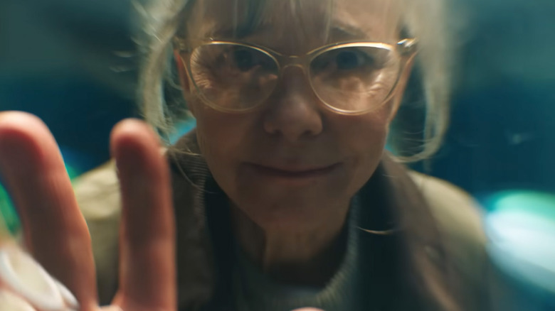 Sally Field's Tova Sullivan peers into camera in Remarkably Bright Creatures