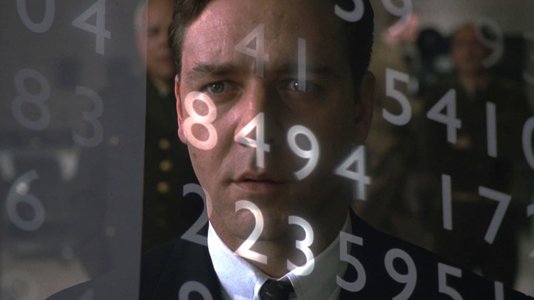 Russell Crowe as John Nash in A Beautiful Mind.