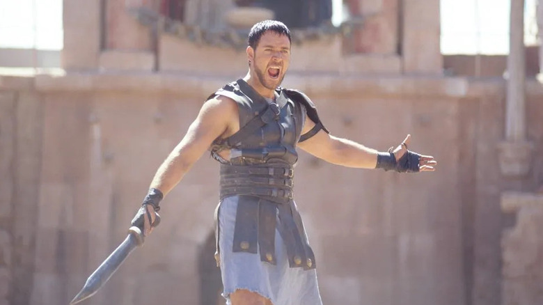 Russell Crowe as Maximus in Gladiator.