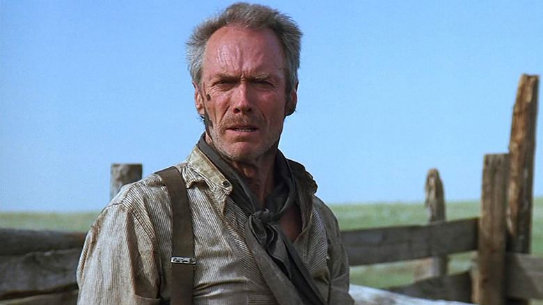 Bill Munny (Clint Eastwood) squinting in Unforgiven