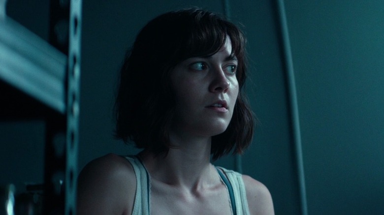 Michelle (Mary Elizabeth Winstead) in a pantry in 10 Cloverfield Lane