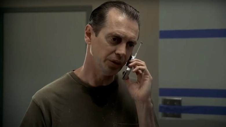 Tony Blundetto (Steve Buscemi) on phone in The Sopranos