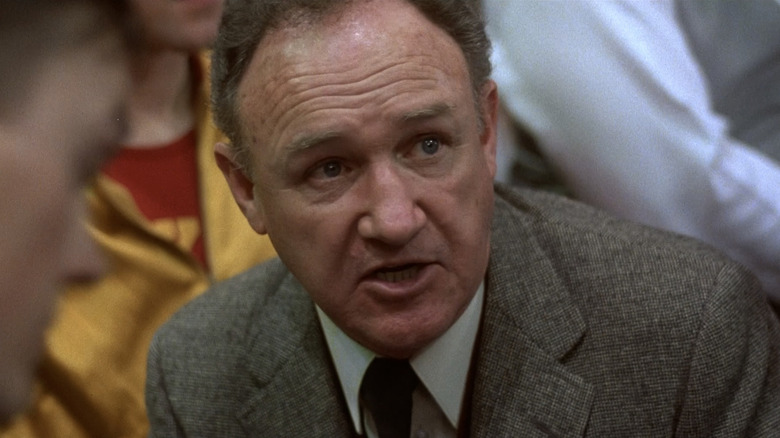 Gene Hackman as Norman, coaching in Hoosiers