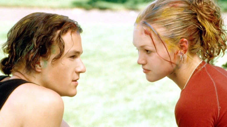 Patrick and Kat staring into each other's eyes in 10 Things I Hate About You