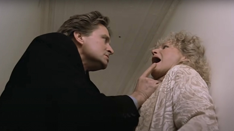 Michael Douglas, Glenn Close fight
