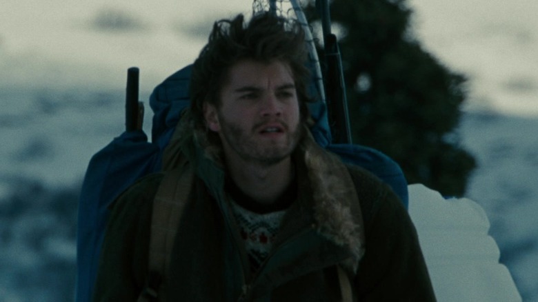 Chris McCandless (Emile Hirsch) treks through the tundra in Into The Wild