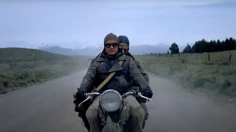 Che (Gael García Bernal) and  Alberto (Rodrigo de la Serna) ride a motorcycle in The Motorcycle Diaries