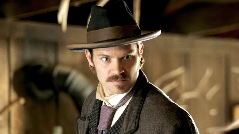 Seth Bullock wearing a hat on Deadwood
