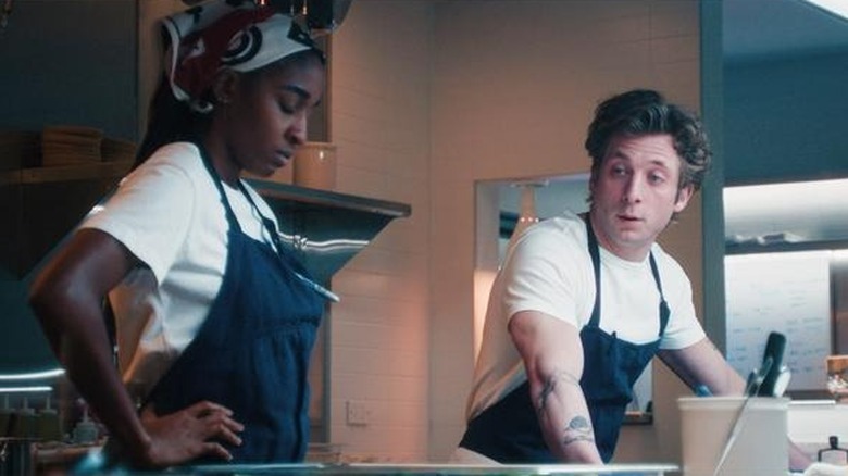 Carmy and Syd in the kitchen in The Bear Season 5