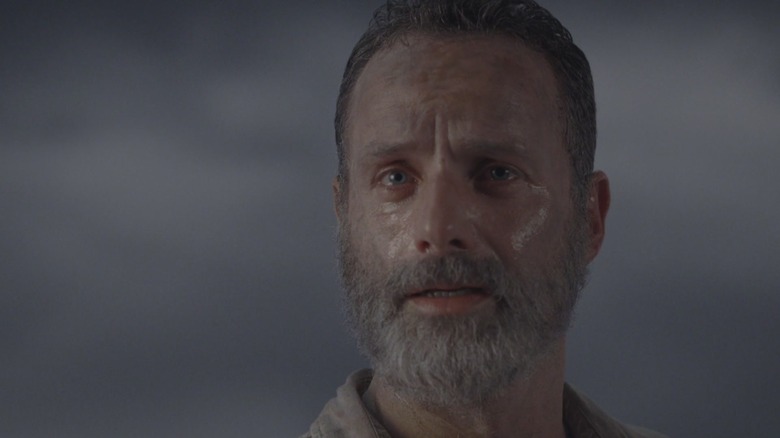 Andrew Lincoln as a sweaty Ricky Grimes in The Walking Dead