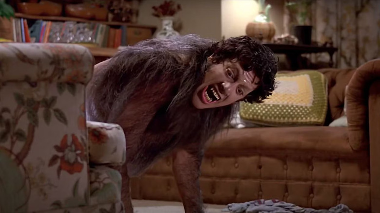 David Naughton as David, mid-transformation in An American Werewolf in London