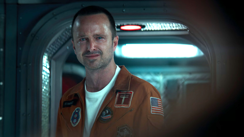 Black Mirror, teary-eyed Cliff looking at David, who had just killed his family