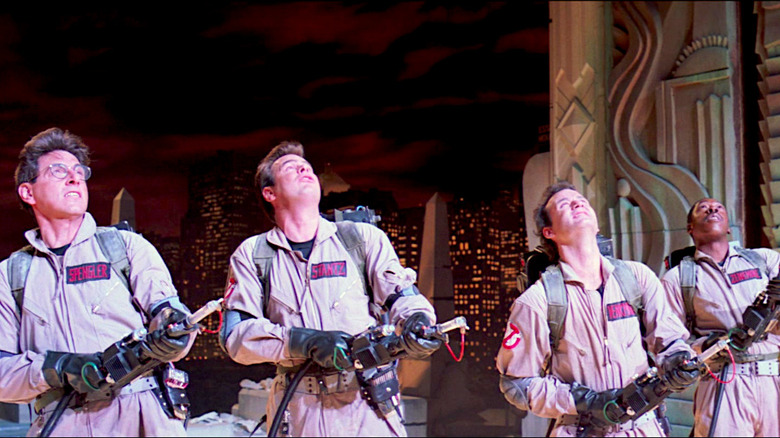 The Ghostbusters busting ghosts