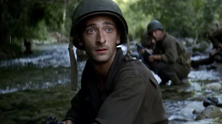 Adrien Brody patrols the jungle as Fife in The Thin Red Line