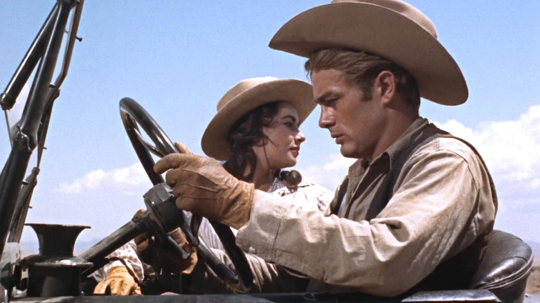 Leslie and Jett together in a car in Giant