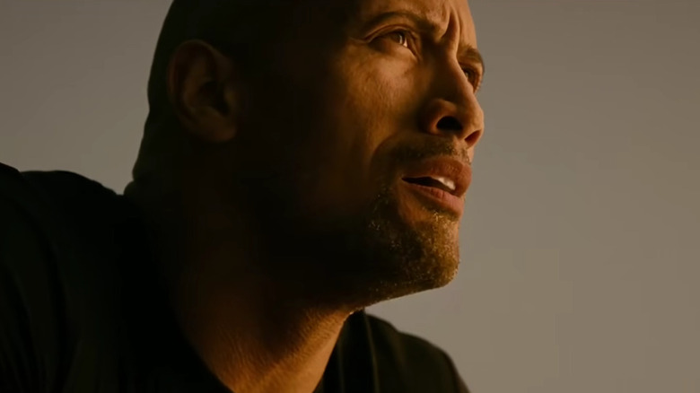 Dwayne Johnson's Driver looking thoughtful in Faster