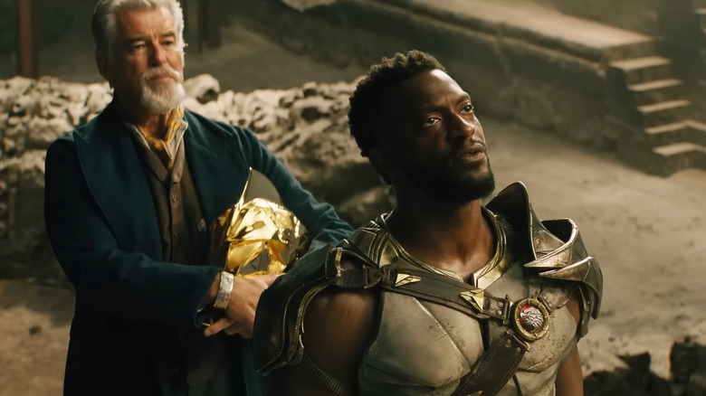 Pierce Brosnan and Aldis Hodge in Black Adam