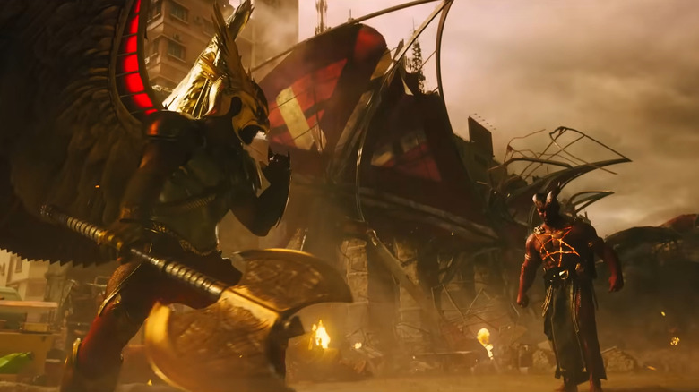 Aldis Hodge and Marwan Kenzari in Black Adam