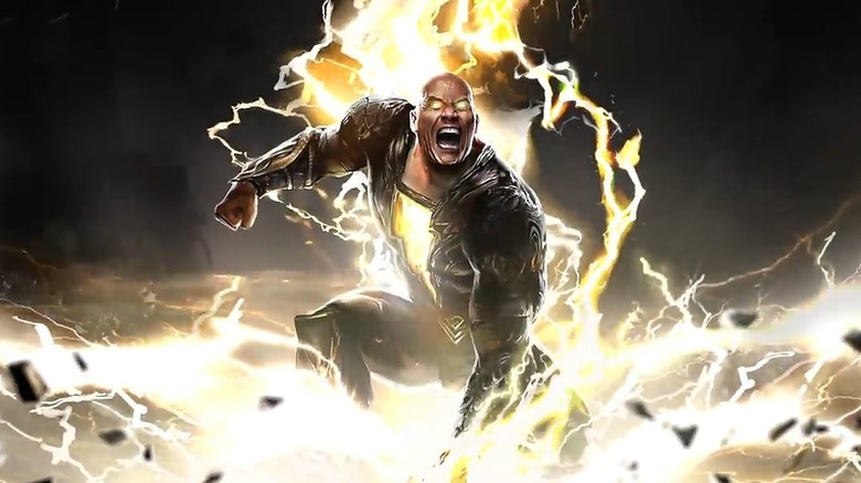 Black Adam angry lightning 