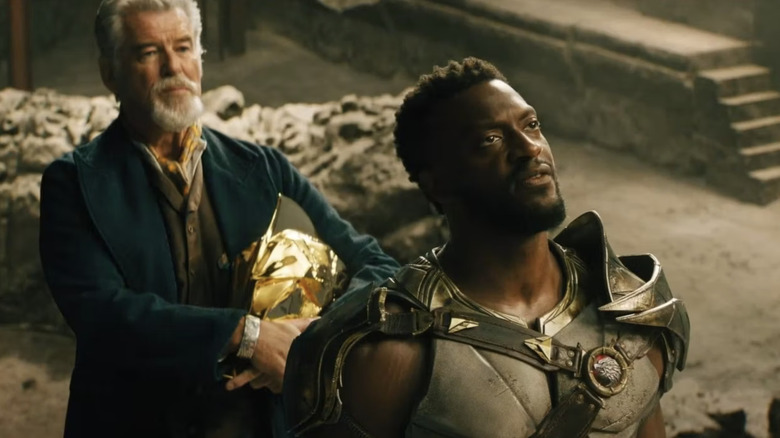 Pierce Brosnan and Aldis Hodge in Black Adam