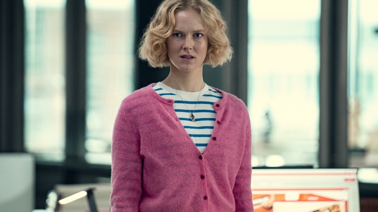 Verity pretends to be befuddled by Maria's accusations in Black Mirror's Bête Noire