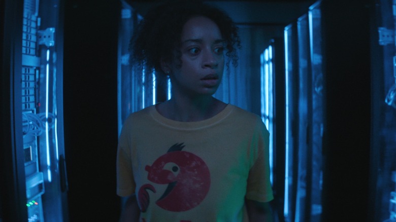 Maria stumbles on the quantum machine of Verity in the black bane of Black Mirror