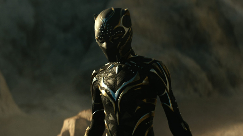 Shuri as Black Panther during the final fight in Black Panther: Wakanda Forever