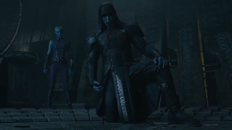 Ronan the Accuser kneeling