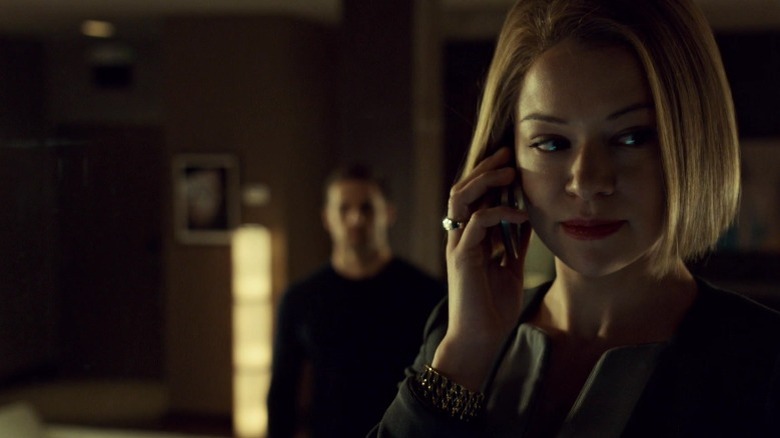 Rachel Duncan talking on the phone