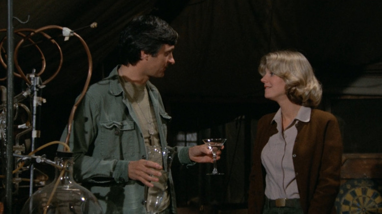 Alan Alda and Blythe Danner on M*A*S*H