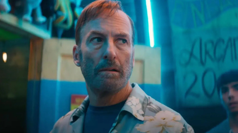 Hutch (Bob Odenkirk) giving an angry look in 