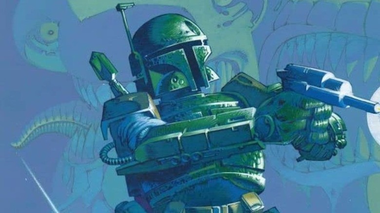 Boba Fett fires gun