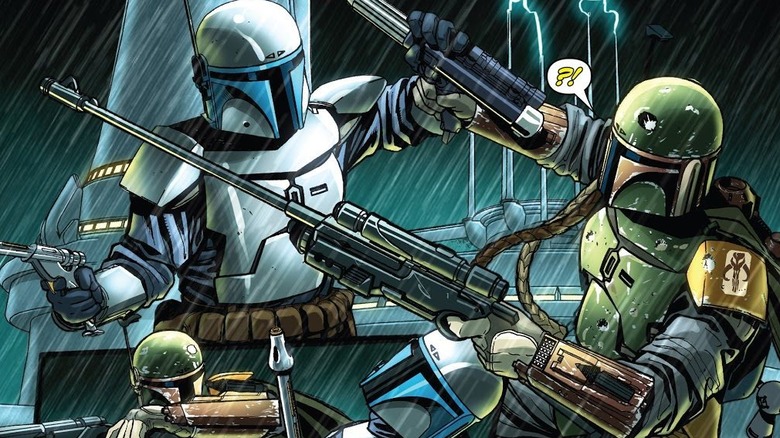 Boba battles PROXY as Jango